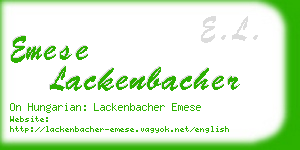 emese lackenbacher business card